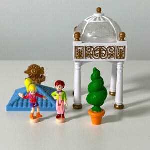 Vintage 90s Bluebird Polly Pocket Dream Builder Mansion Dolls + Roof Add Ons(93F